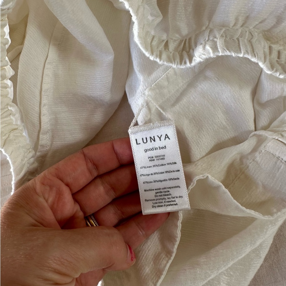 Lunya Linen Cotton Silk Pajama Shorts Medium - Picture 6 of 6